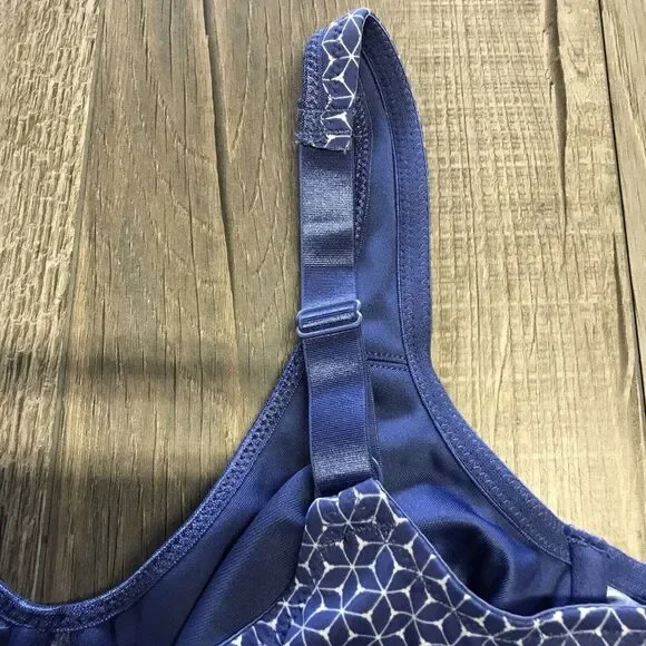 Avenue Body Womens Underwire Bra Blue Geometric Pattern Size 38C - Picture 7 of 9
